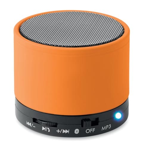 Round Bluetooth Speakers in Orange