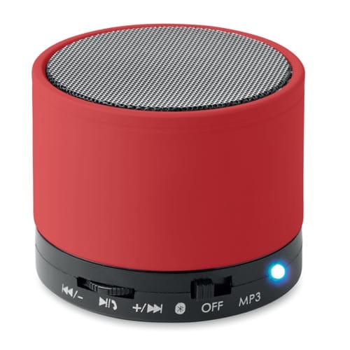 Round Bluetooth Speakers in Red