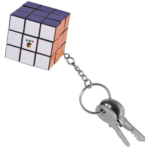 Logo branded Rubik's Cube Keyrings with a full colour printed design from Total Merchandise