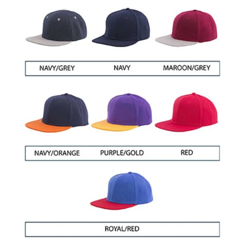 Choose from a wide range of colour combinations to find the perfect promotional snapback for your brand.