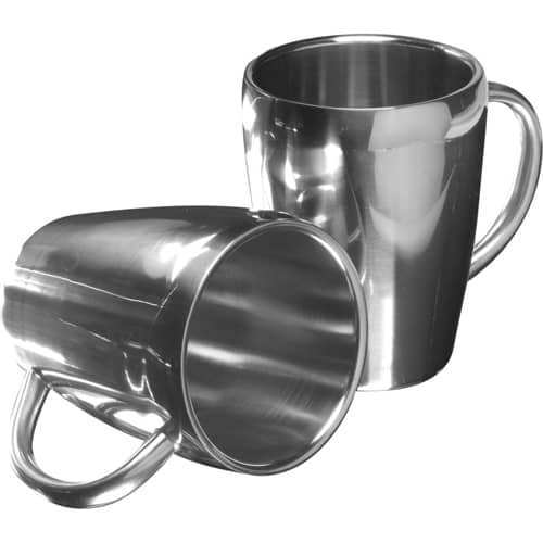 Set of 2 Stainless Steel Mugs