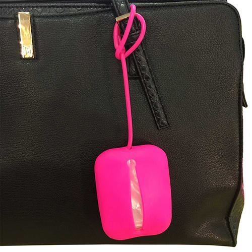 The design of these logo-printed silicon bag carriers means they're ideal for adding onto keys or bags