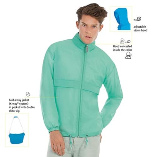 Sirocco Lightweight Jackets in Pixel Turquoise