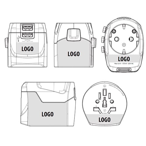 Custom Printed Travel Plugs for Holiday Advertising