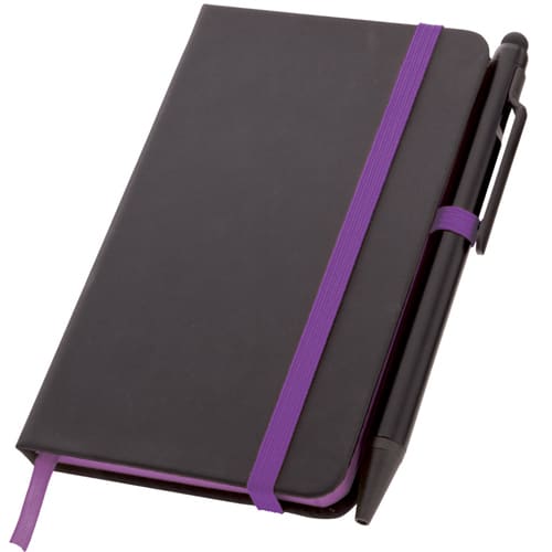 Small Noir Edge Notebooks in Black/Purple