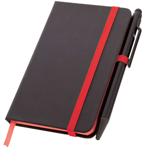 Small Noir Edge Notebooks in Black/Red