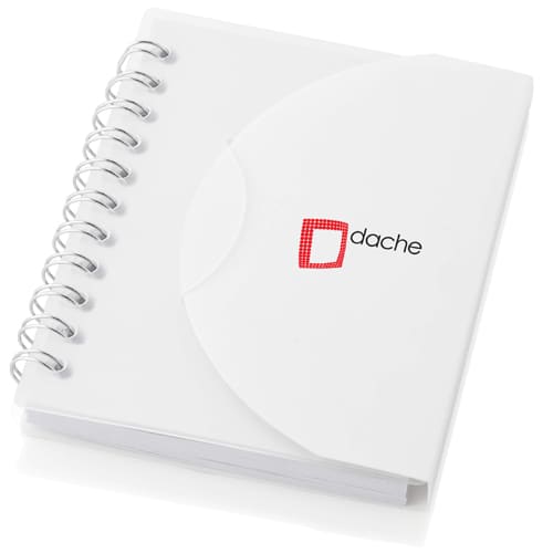 Logo branded Small Spiral Notebooks available in white from Total Merchandise