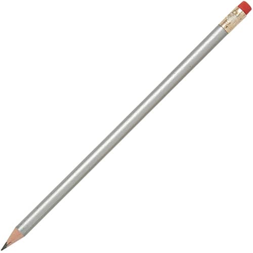 Custom printed pencils in silver from Total Merchandise