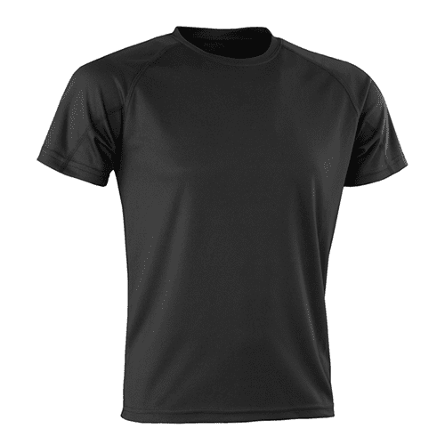 Spiro Performance Aircool T-Shirt in Black