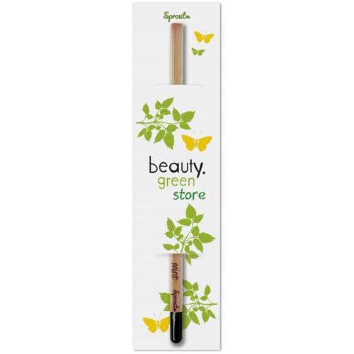 Branded Eco Sprout Pencils with printed backing card by Total Merchandise