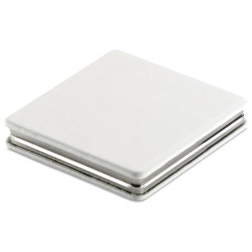 Square Double Compact Mirrors in White