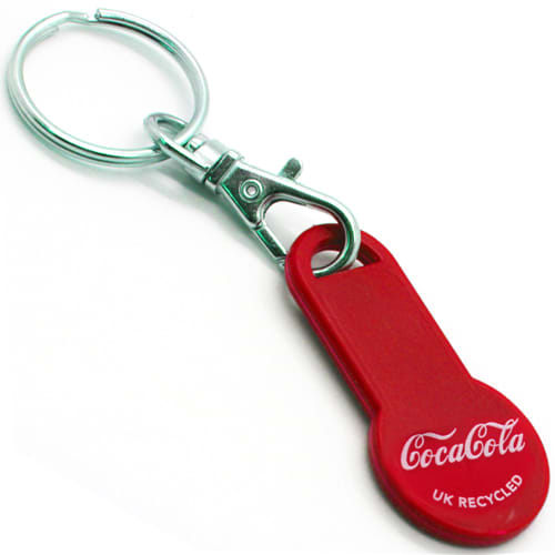 Trolley Coin Stick Keyrings in Red