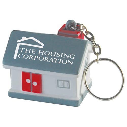 Promotional Stress House Keyring for Marketing Giveaways