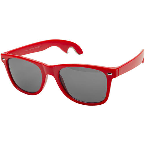 Sun Ray Bottle Opener Sunglasses in Red