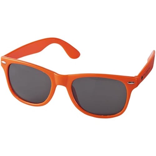 Corporate Branded Sun Ray Sunglasses in Orange Printed with a Logo by Total Merchandise