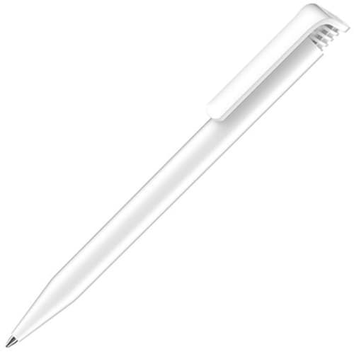 Corporate Branded Super Hit Matt Ballpens in White from Total Merchandise