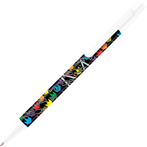 Promotional Supersaver Photo Ballpens in White Printed with a Logo by Total Merchandise