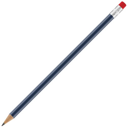 Custom Printed Supersaver Plastic Pencils in Dark Blue from Total Merchandise