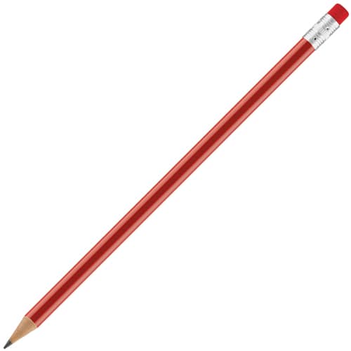 Custom Branded Supersaver Plastic Pencils in Red from Total Merchandise