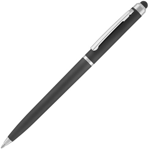 Custom Printed Supersaver Stylus Ballpens in Black from Total Merchandise