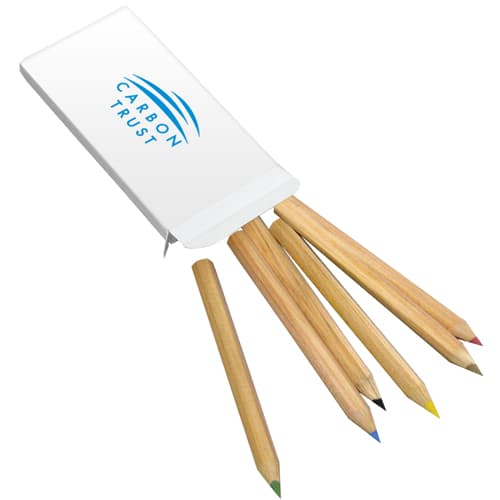 Branded Sustainable Colouring Pencil Packs with a Printed Logo by Total Merchandise