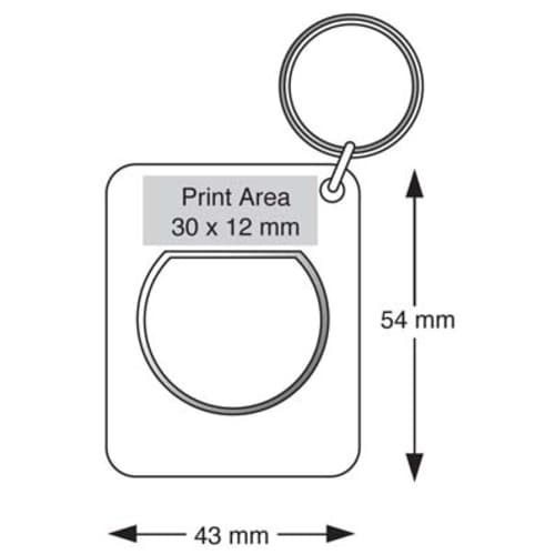 Square Bottle Opener Keyring