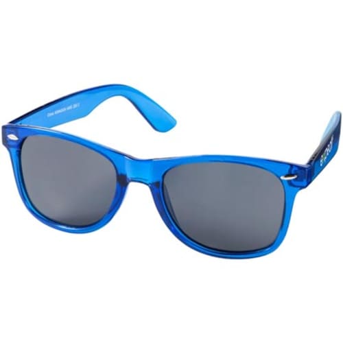 Blue Retro Promotional Sunglasses Printed With Your Logo From Total Merchandise