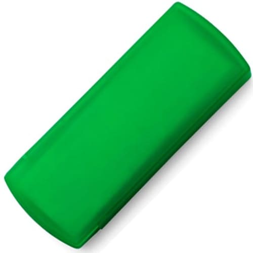 Promotional Travel Plasters in frosted green from Total Merchandise