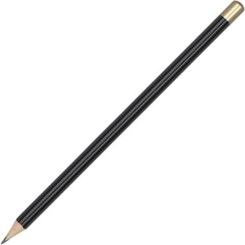 Promotonal Triangular Pencils in Black/Gold from Total Merchandise