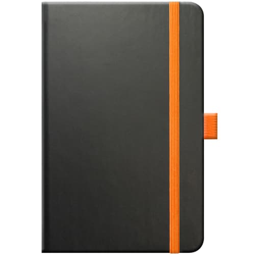 Branded Tucson Edge Ruled Pocket Notebooks available in black & orange