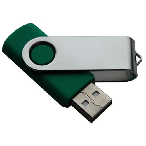 USB Flashdrive Twist in Green/Silver