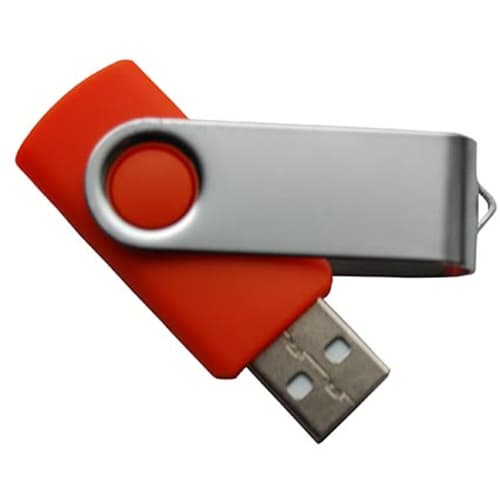 USB Flashdrive Twist in Orange/Silver