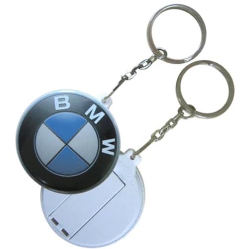 USB button memory sticks on keychains