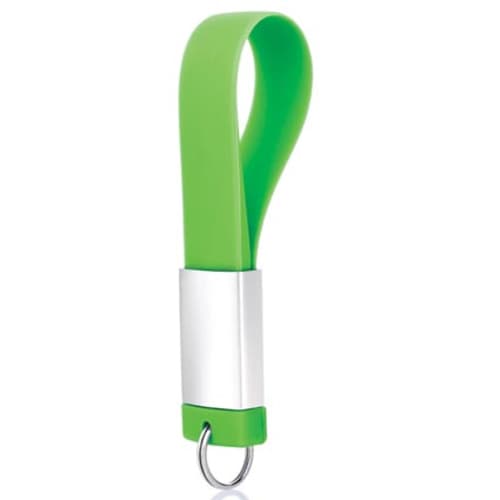 Branded USBs With Keyloop In Green From Total Merchandise