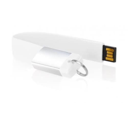 Promotional USBs With Keyloop In White From Total Merchandise