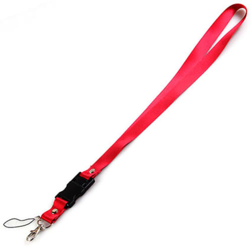 USB Drive With Built In Lanyard in Red
