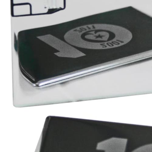 USB Mirror Metal Credit Card Flashdrives