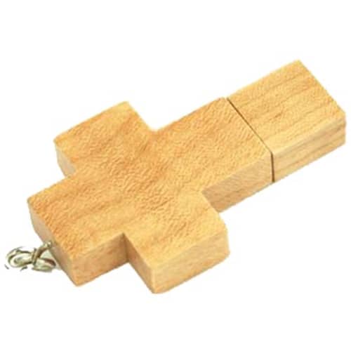 USB Wood Cross Flashdrive