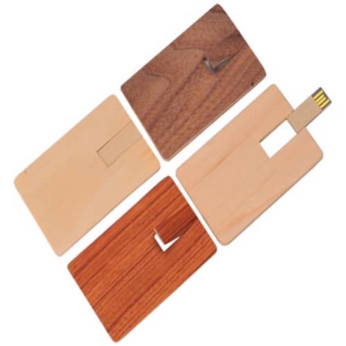USB Wooden Credit Card Flashdrive