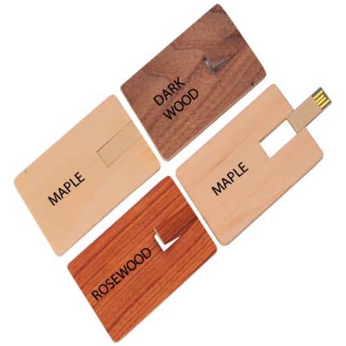 USB Wooden Credit Card Flashdrive