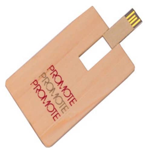 USB Wooden Credit Card Flashdrive