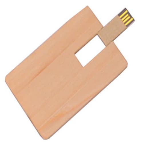 USB Wooden Credit Card Flashdrive