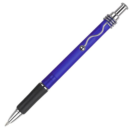 Promotional Viper Frost Ballpen in Blue with Curl Clip from Total Merchandise