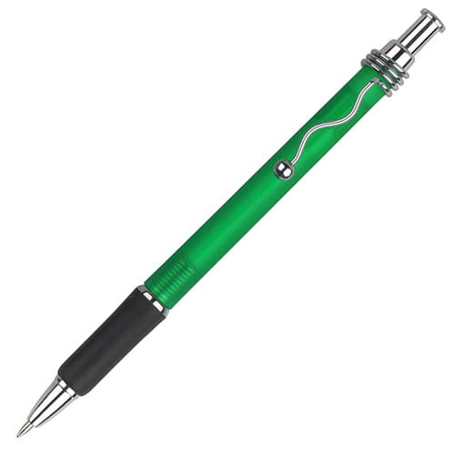 Promotional Viper Frost Ballpen in Green with Curl Clip from Total Merchandise