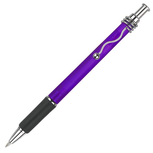 Promotional Viper Frost Ballpen in Purple with Curl Clip from Total Merchandise