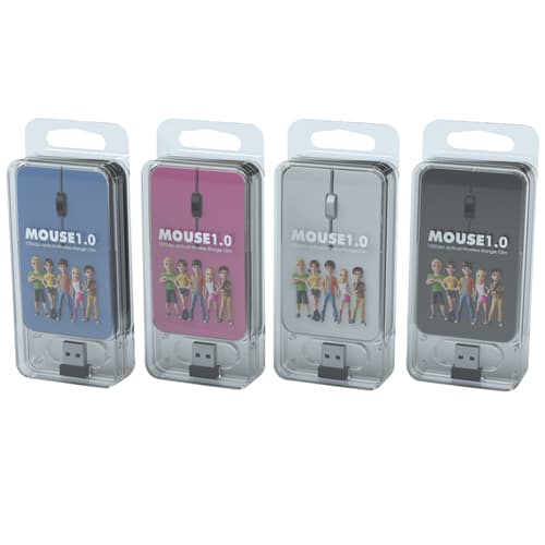 These promotional computer mice are delivered in smart crystal boxes for an impressive finishing touch.