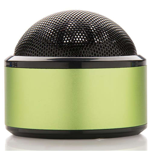 Custom branded Wireless Dome Speakers in Green from Total Merchandise