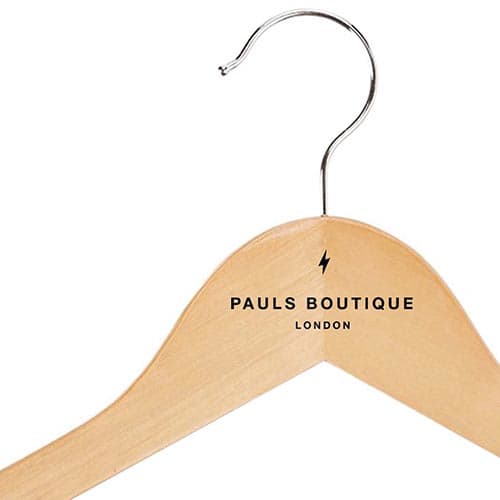 Printed Wood Coat Hanger for Company Marketing