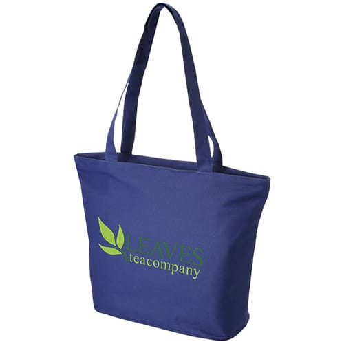 Zippered Tote Bags in Royal Blue