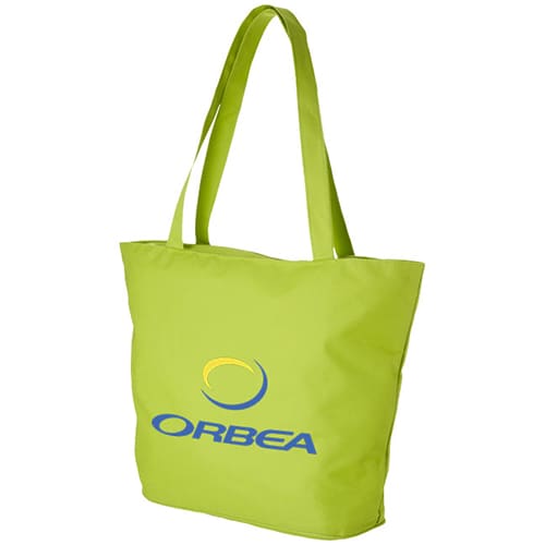 Zippered Tote Bags in Lime